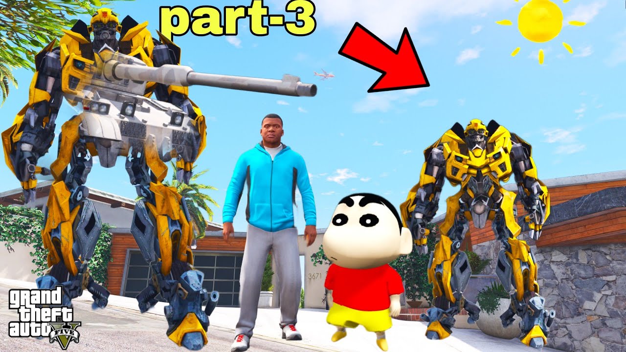 Franklin and Shinchan Make A mini Power full Transformer Car or Robot in GTA V