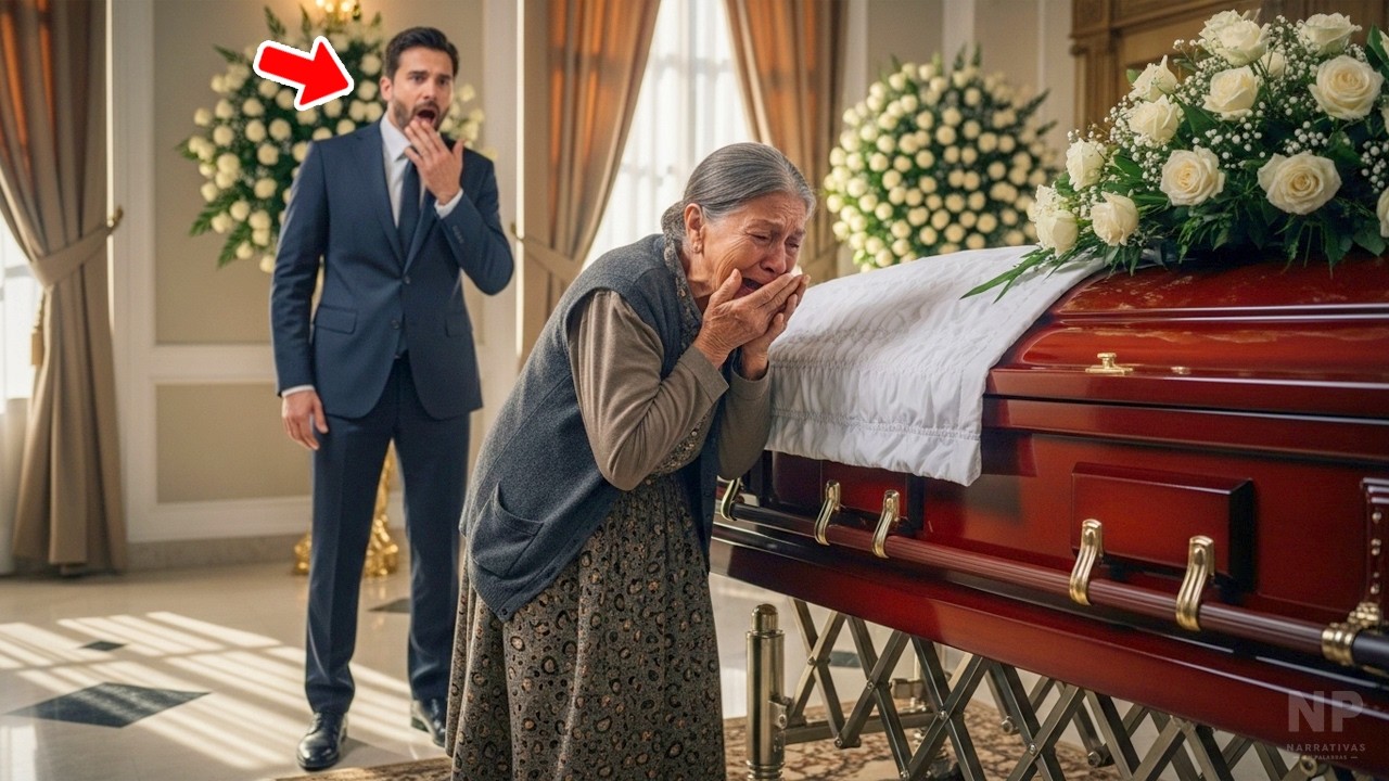 QUEDÓ HELADO POR LA ANCIANA QUE LLORABA SOBRE EL ATAÚD DE SU PADRE… LA VERDAD LO DEJÓ EN SHOCK