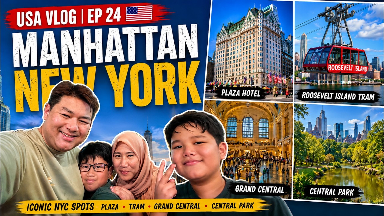 USA Vlog | Ep 24 | New York | Plaza Hotel, Central Park, Roosevelt Island Tram & Grand Central