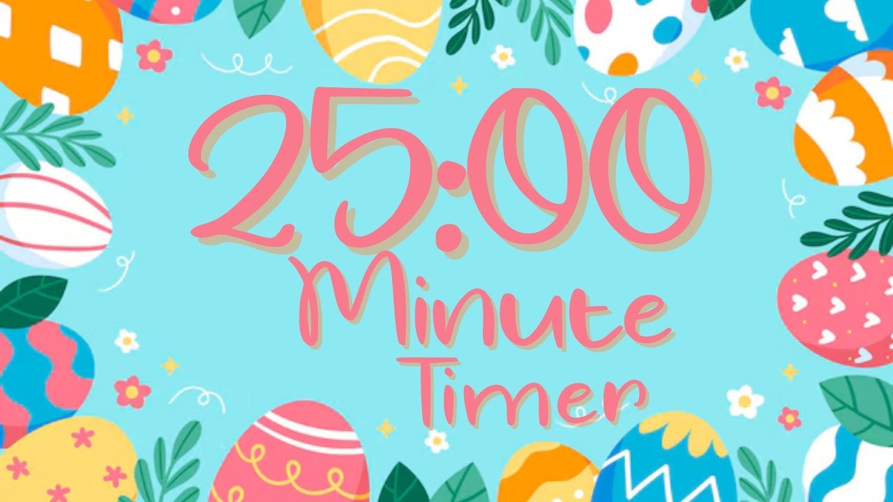 🐰🌸 25-Minute Easter Egg Countdown Timer | Calm Classroom Visual Timer for Kids