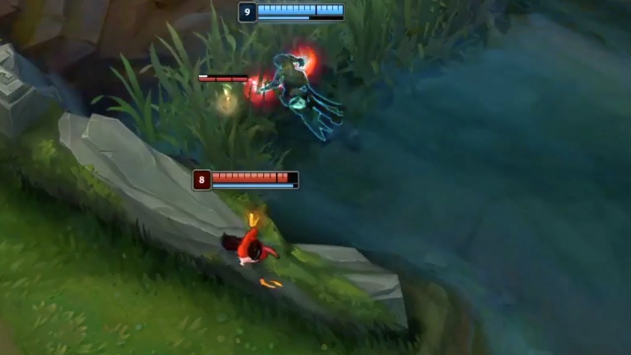 Camille kicks Teemo over the wall