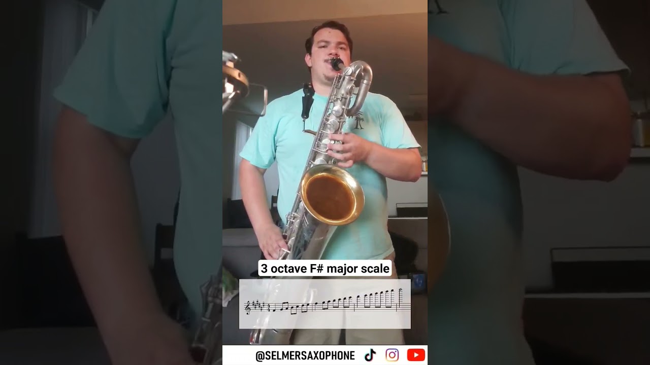 3 Octave F# Major Scale on Baritone Sax - Johnny Selmer, saxophone
