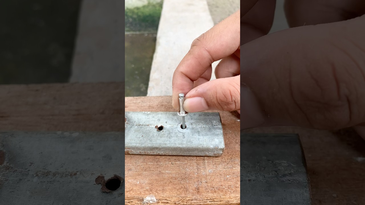 how to lock aluminum steel with rivet! #diy #tips #shorts #tipsandtricks