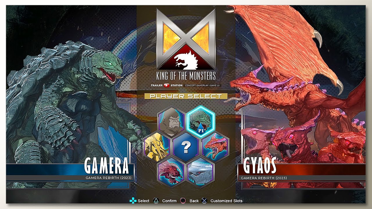 Gamera vs Gyaos with Healthbars