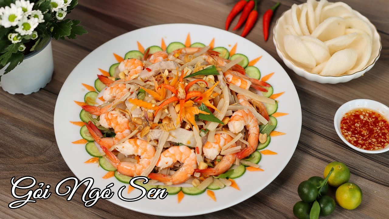 Biết cách này Món gỏi  Ngó Sen của bạn sẽ Trắng Giòn để lâu không ra nước