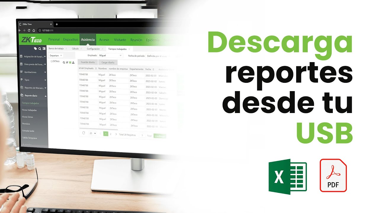 TUTORIAL | DESCARGA REPORTES DESDE TU USB EN BIOTIME | ZKTECO