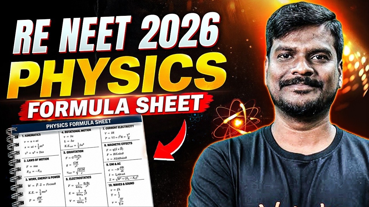 RE-NEET 2026: Complete PHYSICS All Formulas in 1 Shot! 🔥by Vijay Sir