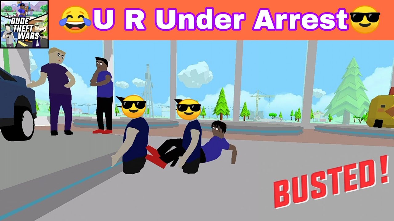 You Are Under Arrest of Police in Dude Theft Wars.Dude Theft Wars Funny Moments.😂😎😂