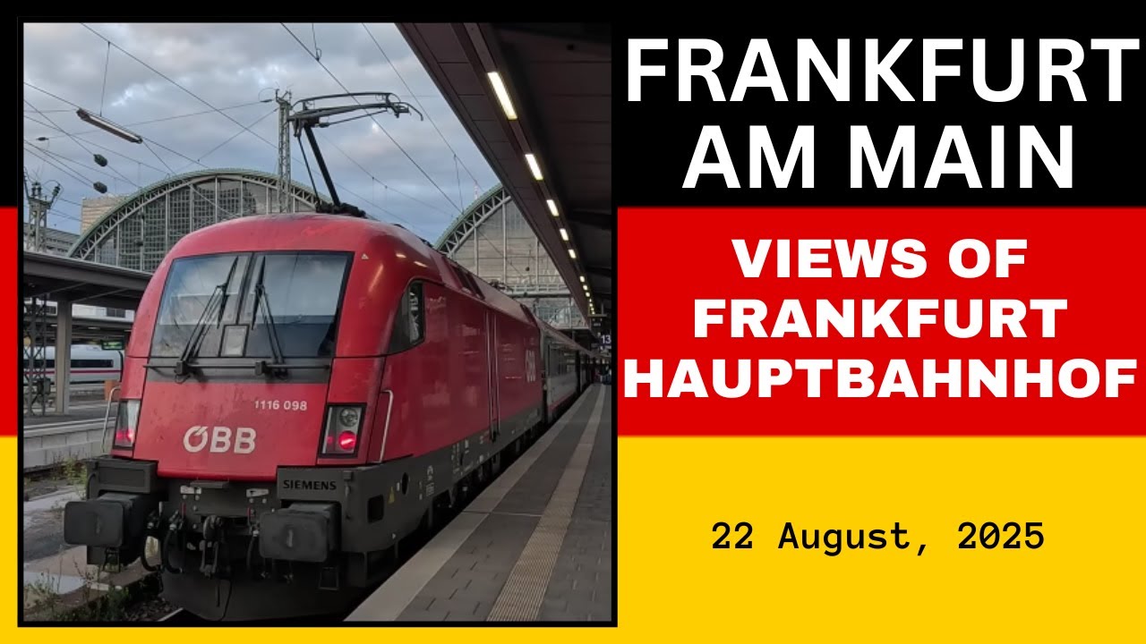 Views of Frankfurt am Main Hauptbahnhof, Hesse, Germany - 22 August, 2025