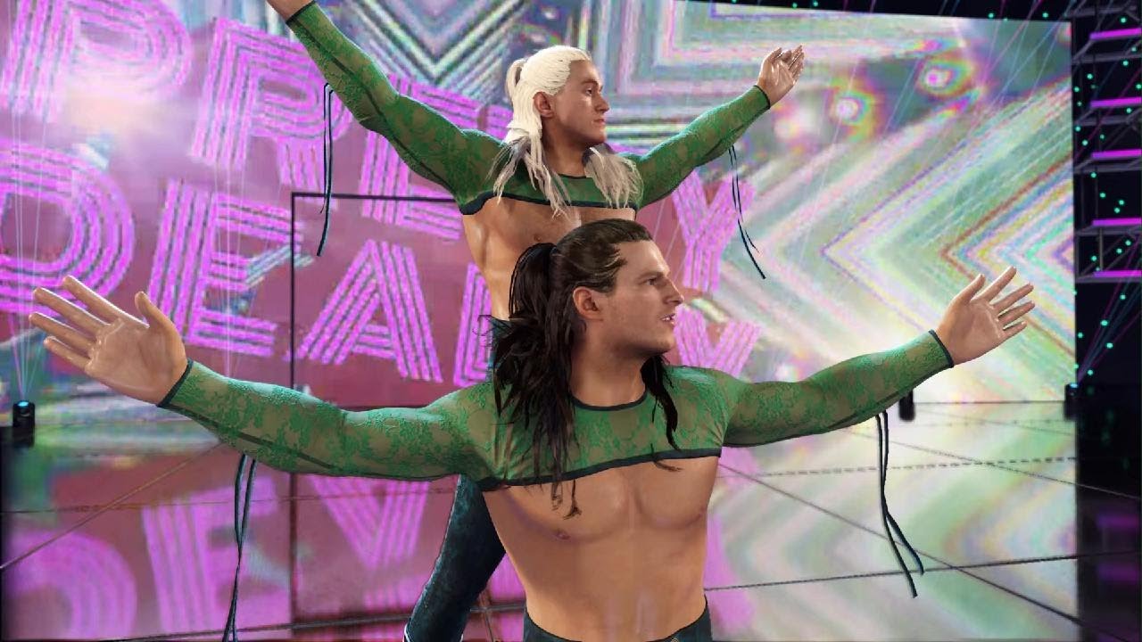 WWE 2K25 tag team match