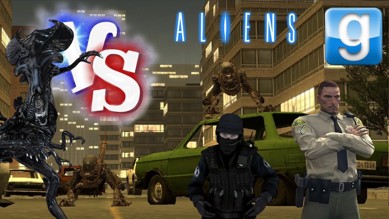 Xenomorph Alien Swarms VS SWAT Teams Nextbot VS SNPC Fight Garry's Mod