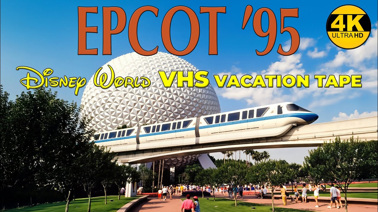EPCOT 1995 – RARE Disney World VHS Vacation Footage Restored in 4K
