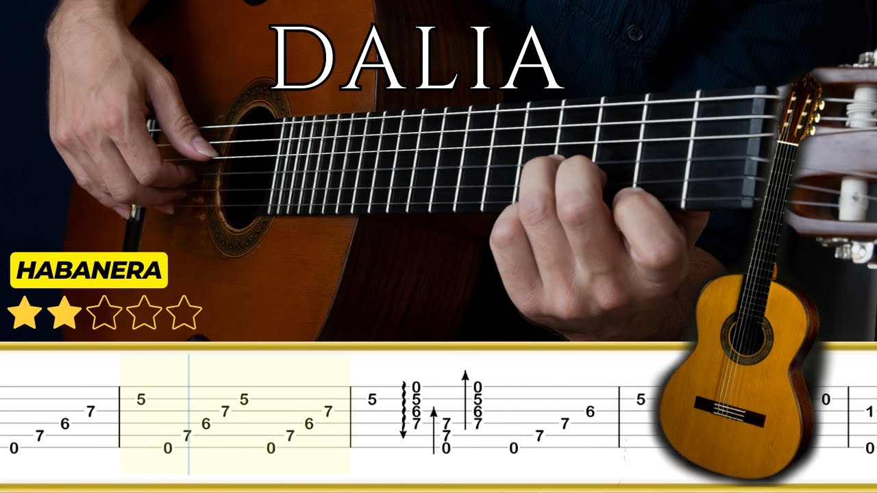 DALIA (Habanera) 🎸 Pedro Antonio Iparraguirre || Tutorial para Guitarra Clásica + TABS