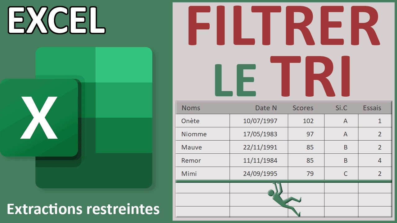 Filtre sur les données triées avec Excel