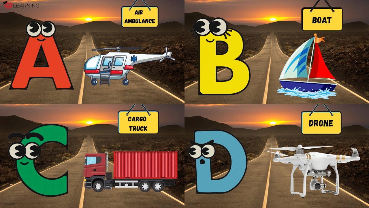 🎶 ABC Transportation Song for Kids | Learn Vehicles A to Z 🚗✈️ | #abcd #kids
