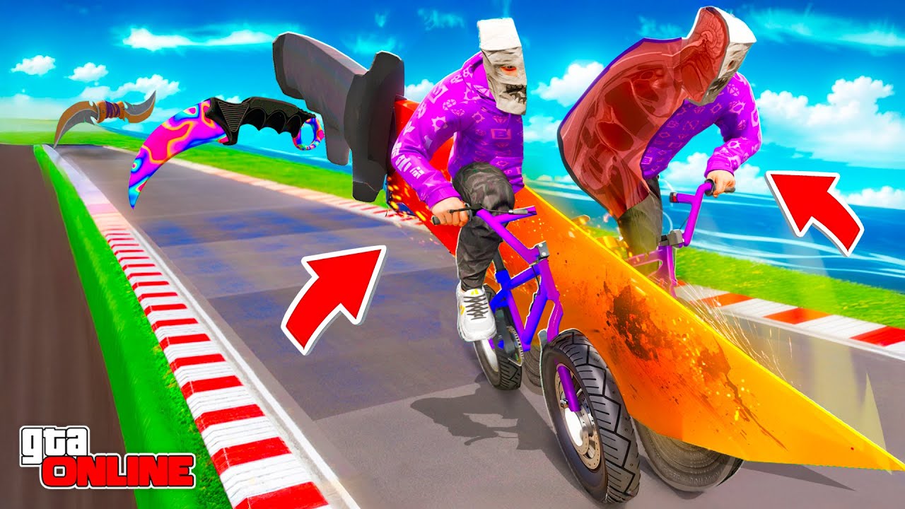 СМОЖЕТ ЛИ BMX ПРОЕХАТЬ ЧЕРЕЗ РАСКАЛЕННЫЙ НОЖ В GTA 5? НОВЫЙ ЭКСПЕРИМЕНТ! ЭКСПЕРИМЕНТЫ ГТА 5