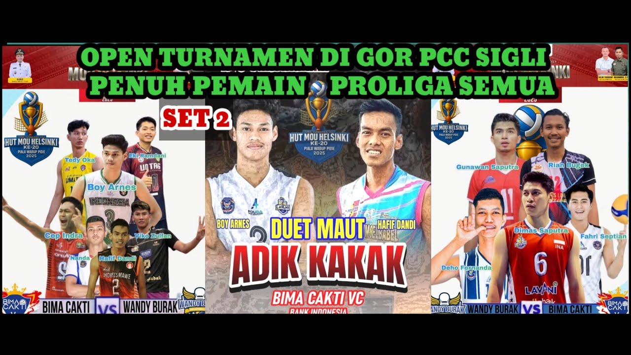 OPEN TURNAMEN BOLA VOLY PIALA WAKILL BUPATI PIDIE DI SEMIFINAL DUET BOY ARNEZ DAN HAFID DANDY