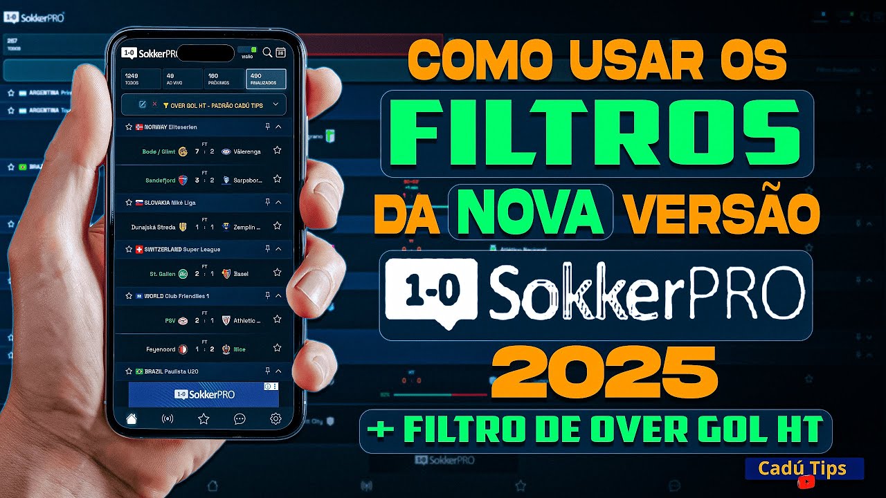 ⚽COMO USAR OS FILTROS DA NOVA VERS&Atilde;O DA SOKKERPRO - Cad&uacute; Tips