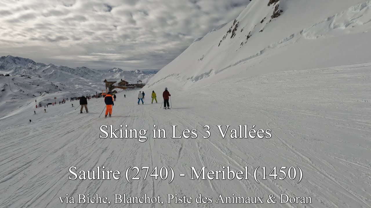 Les 3 Vallées: Biche - Blanchot - Piste Des Animaux - Doran, February 2024