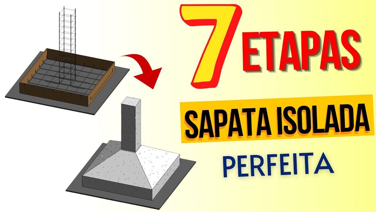 7 ETAPAS PARA FAZER A SAPATA ISOLADA PASSO A PASSO I Veja como executar o projeto de fundação rasa