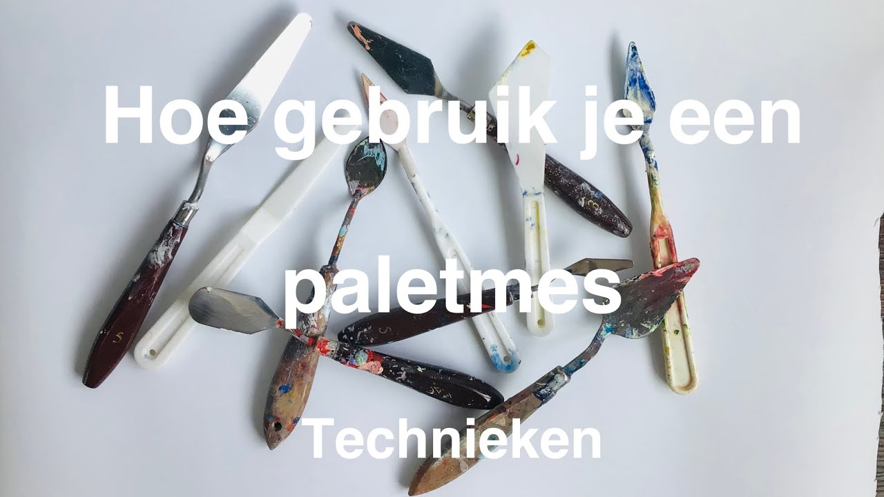 Schilderen met een paletmes. Hoe gebruik je schrapers en kammen en paletmessen in de acryl verf.