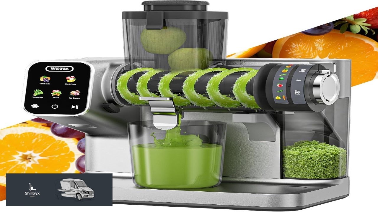 WETIE Cold Press Juicer Powerful Juicer Machines with Adjustable Juicing Pressure 99%