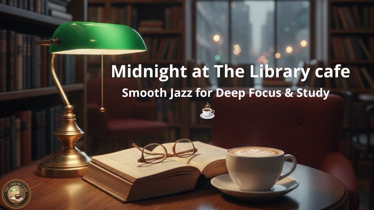 Midnight at The Library Café ☕📚 | Smooth Jazz for Deep Focus & Study