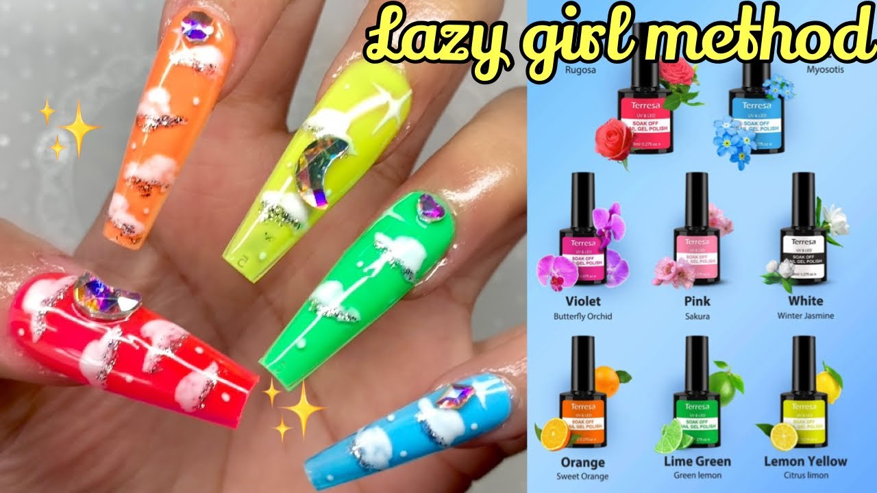 Quick and Easy Gel Polish Design using the Lazy Girl Method | Gel Polish Review | Nails by Kamin