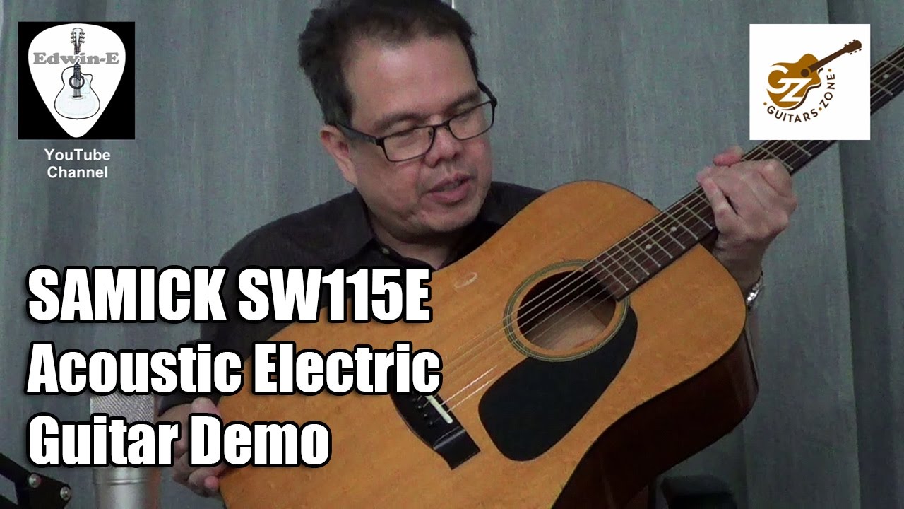 Samick SW115E Acoustic Electric Guitar Demo