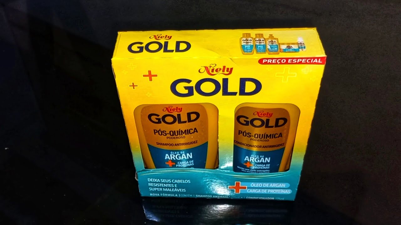 Kit shampoo e condicionador Gold