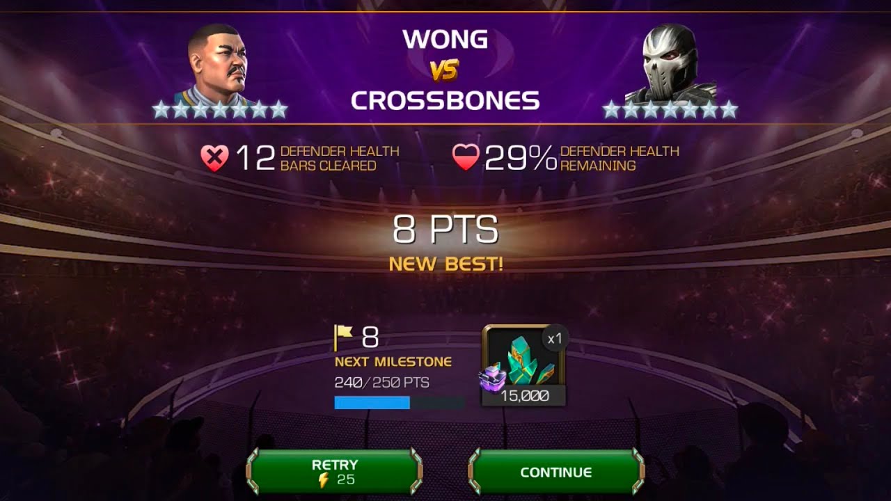 Mcoc Solo Coliseum Crossbones fight WONG does the job easily 