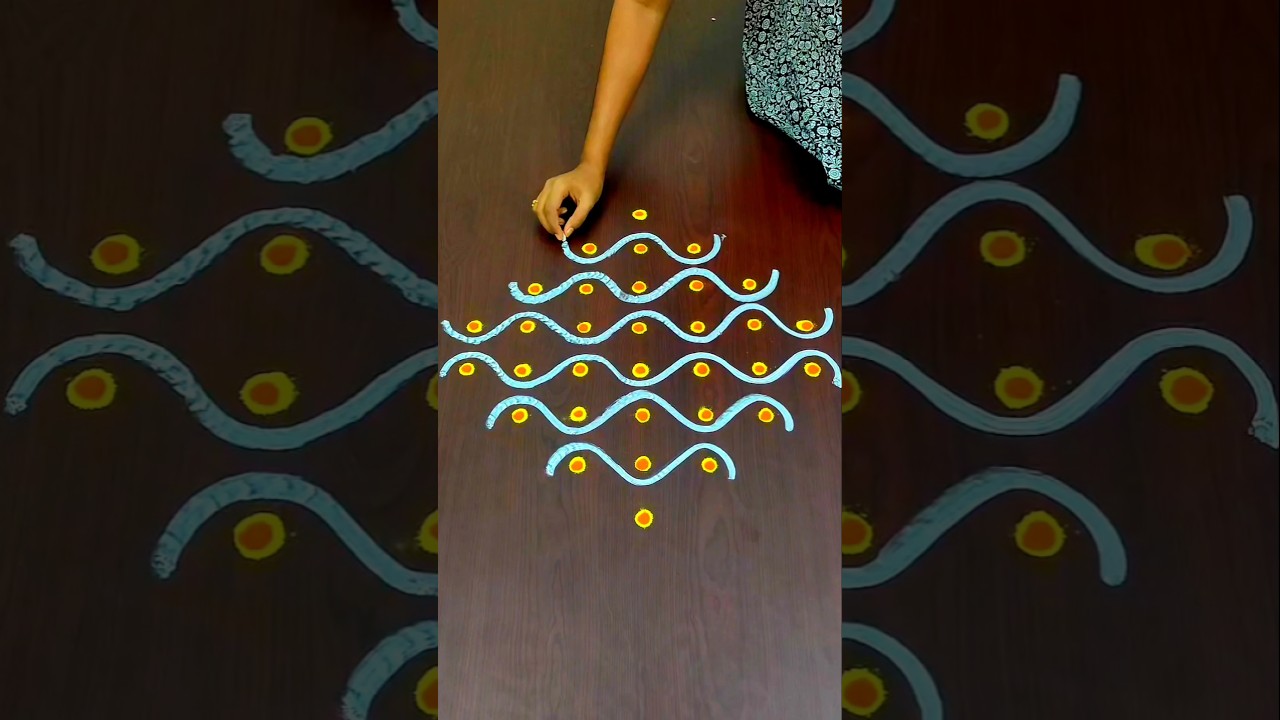 Easy Kolam For Beginners @RoopaRangoli #shorts #rangoli #kolam #muggulu #padikolam #kolangal