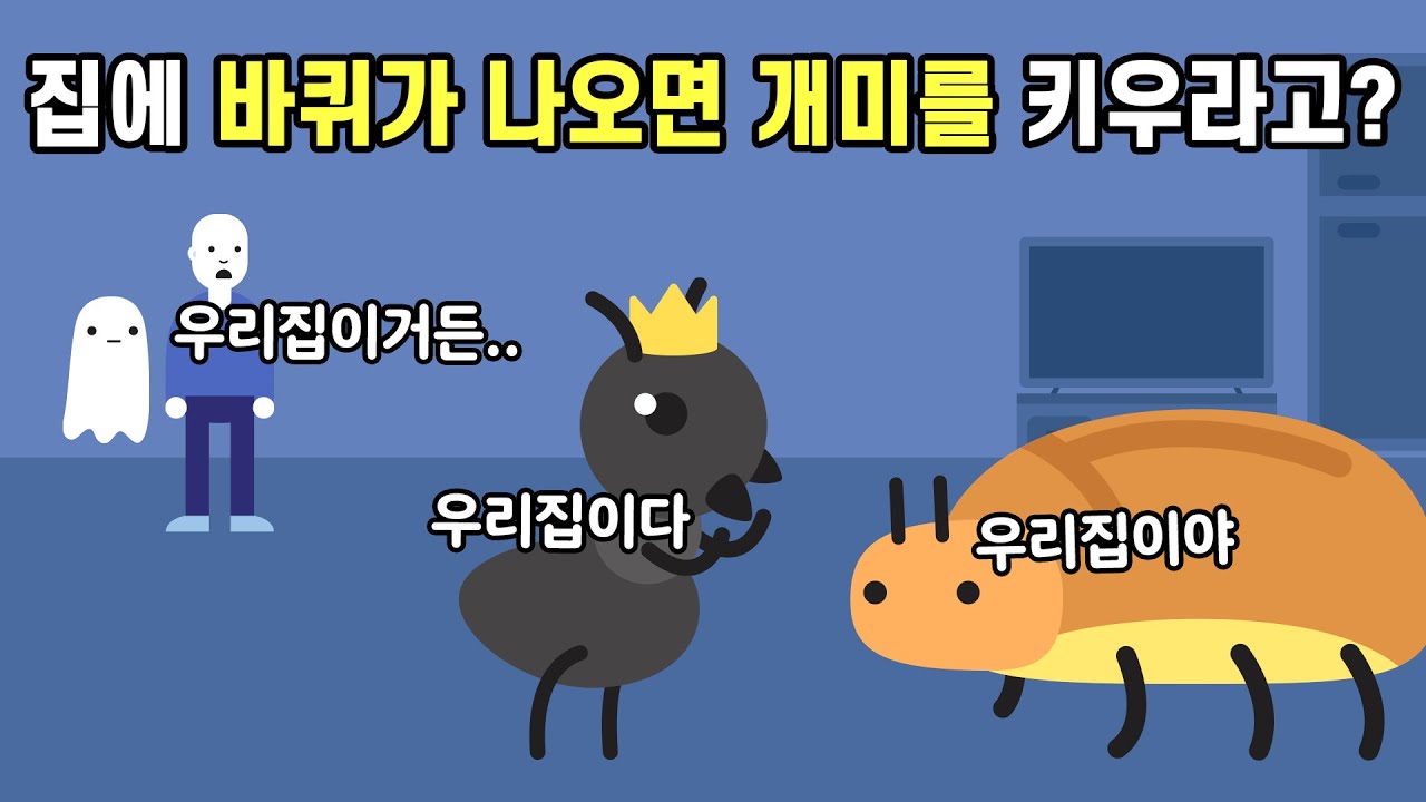 집에 개미가 있으면 진짜 바퀴벌레는 없을까