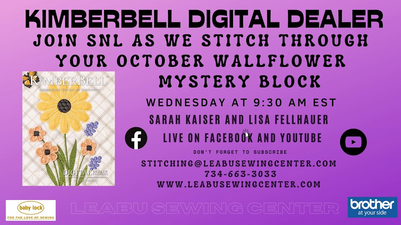 Kimberbell Wallflower Mystery Quilt October Stitch out