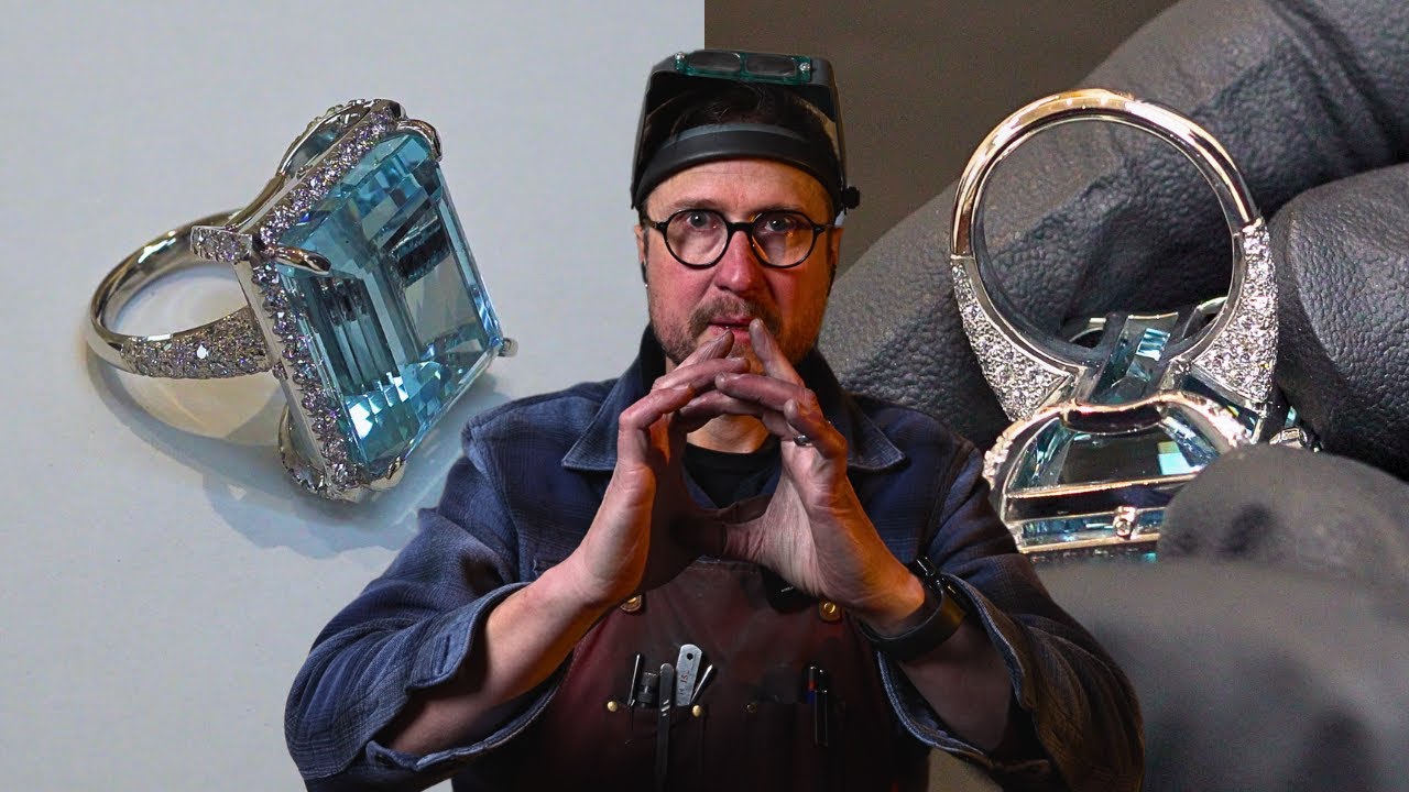 Making a Platinum Aquamarine & Diamond Ring &ndash; A Goldsmith&rsquo;s Process