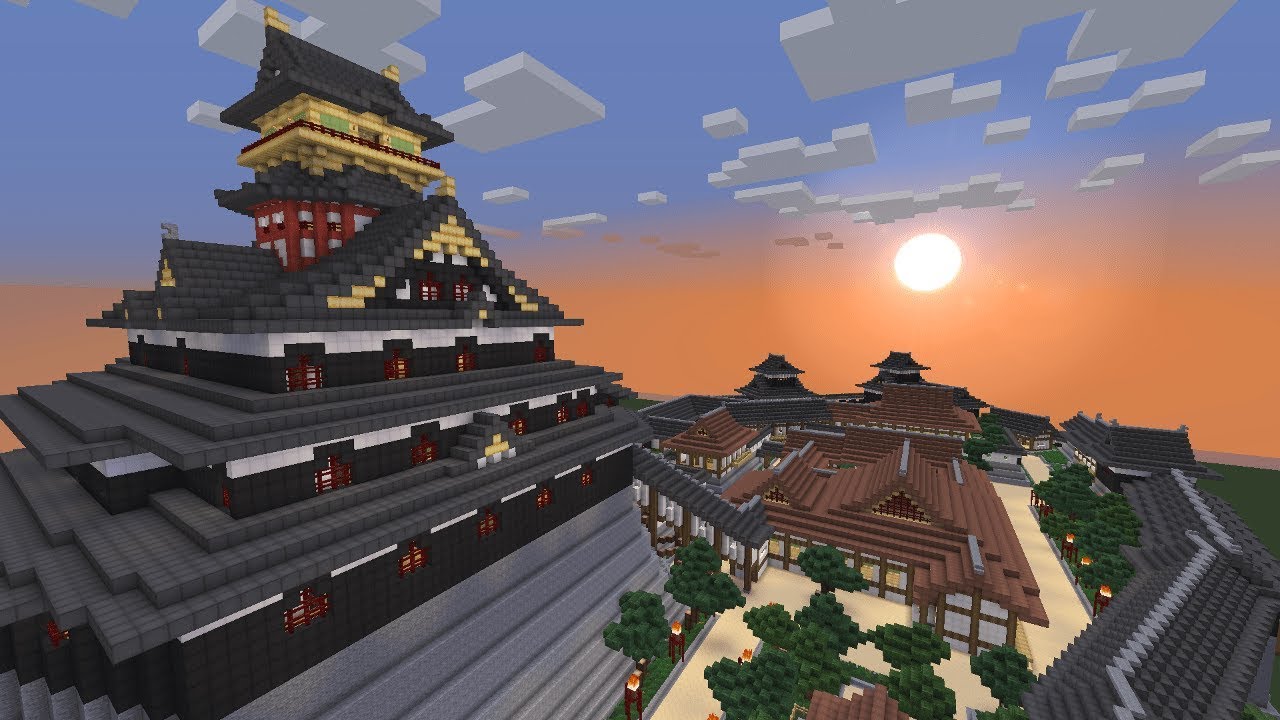 Minecraft 安土城再現普請絵巻 - Azuchi Castle, Japan