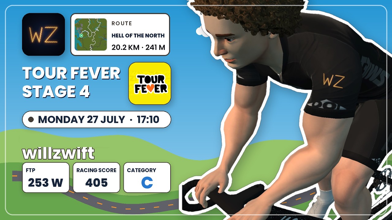 Zwift Racing Live Race - Tour Fever Stage 4 Hell Of The North 17:10 27/07/26