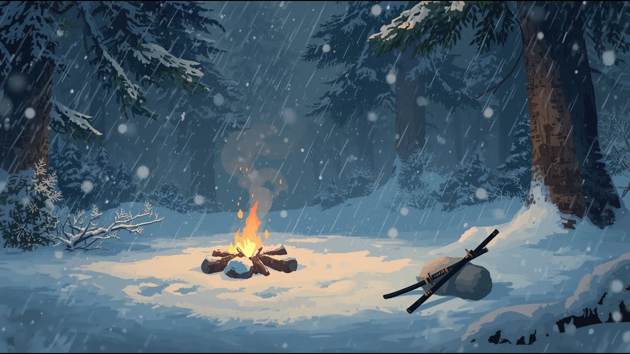 Winter Nostalgia Meditation Music • Peace by the Fire | Ambient Sounds for Focus & Calm
