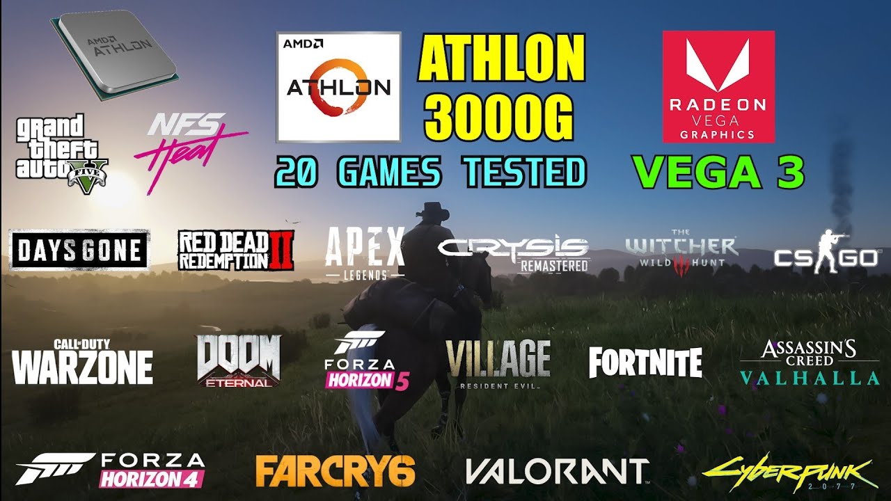 AMD Athlon 3000G Vega 3 Gaming Test ! 2021