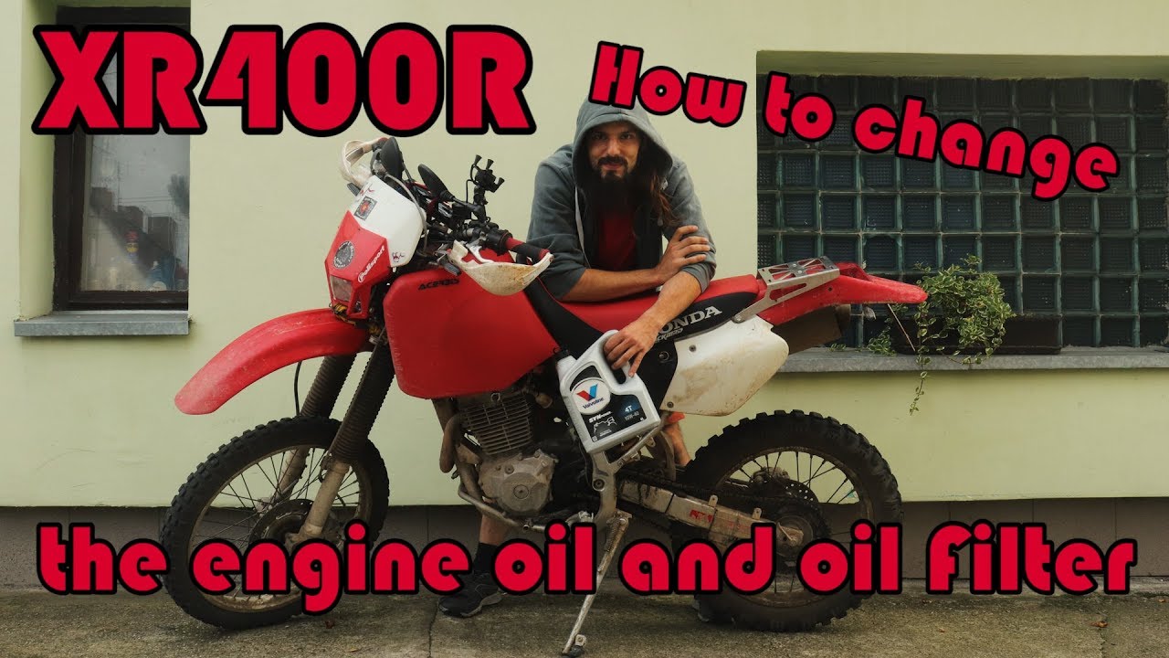 🔧 XR400 - How to change the engine oil and oil filter? (oil dry sump)