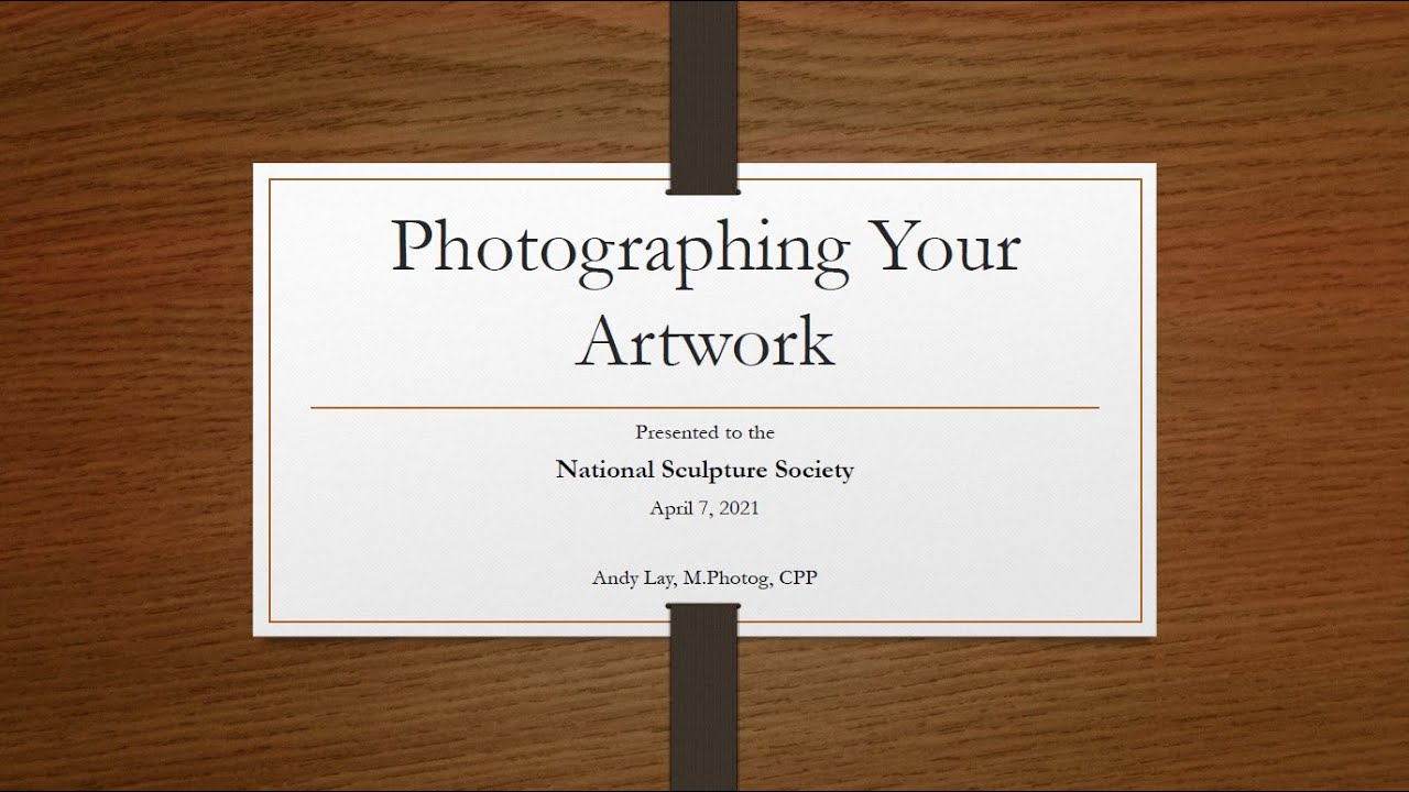Andy Lay presenting “Photographing Your Artwork”