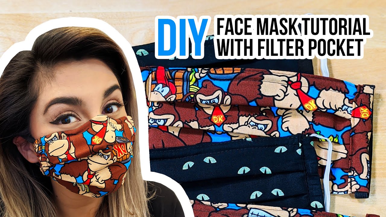 How To Make a FACE MASK With A Filter Pocket | DIY Sewing Tutorial #FaceMask
