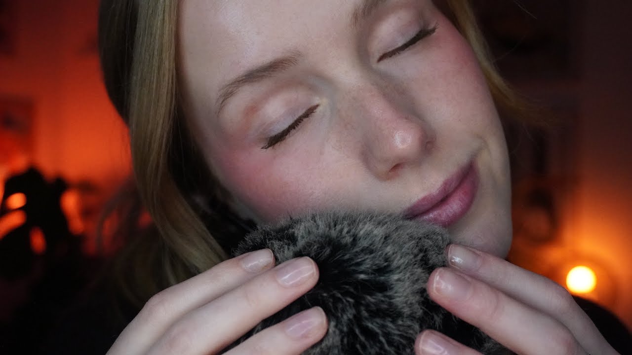 ASMR super soft whispers + fluffy mic sounds