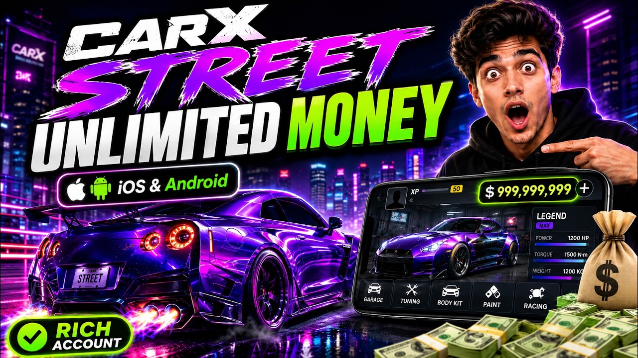 CarX Street MOD 🔥2026 Glitch To Get Unlimited Money - Unlock All Cars iOS/Android apk Tutorial ✅