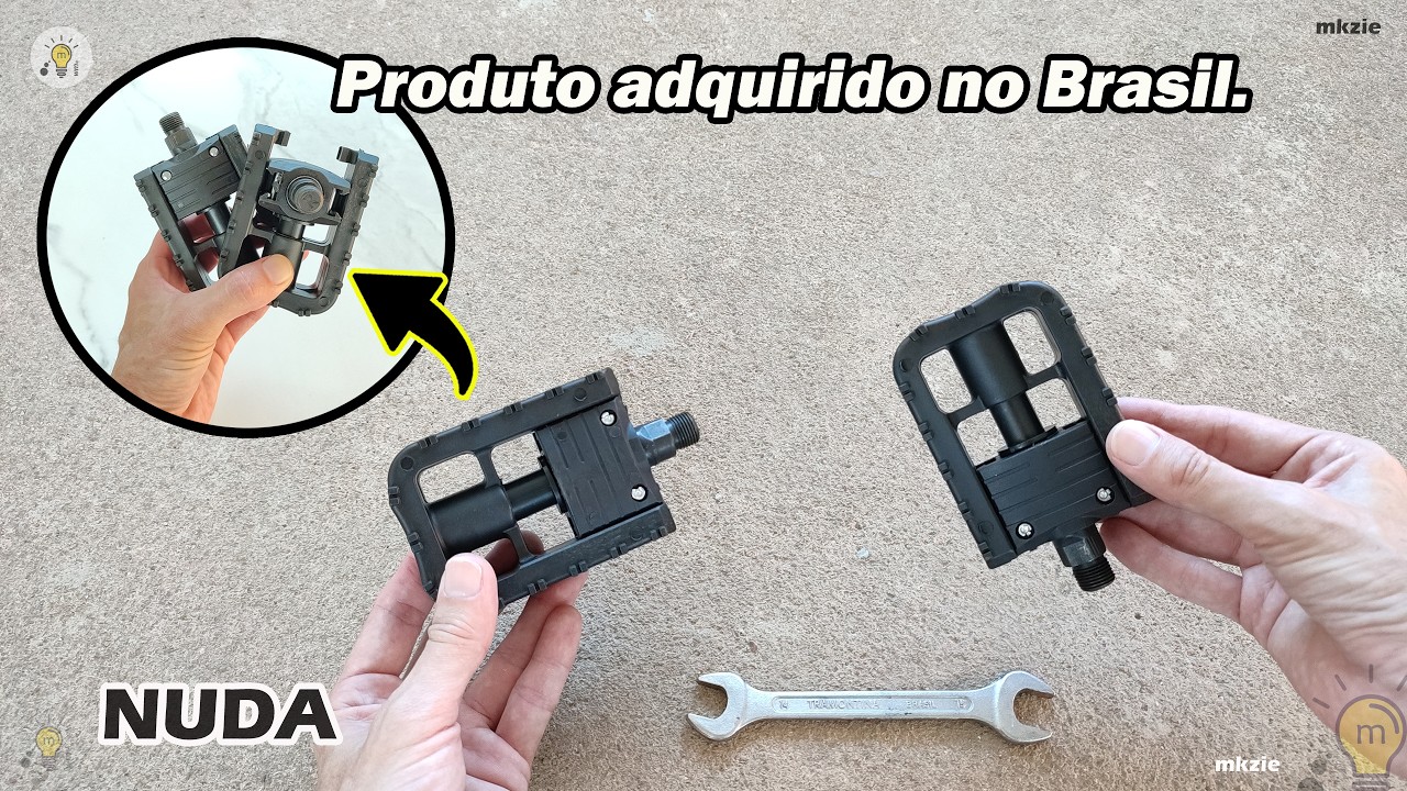 Chegou o PEDAL DOBRÁVEL da Bicicleta Elétrica NUDA da Shopee