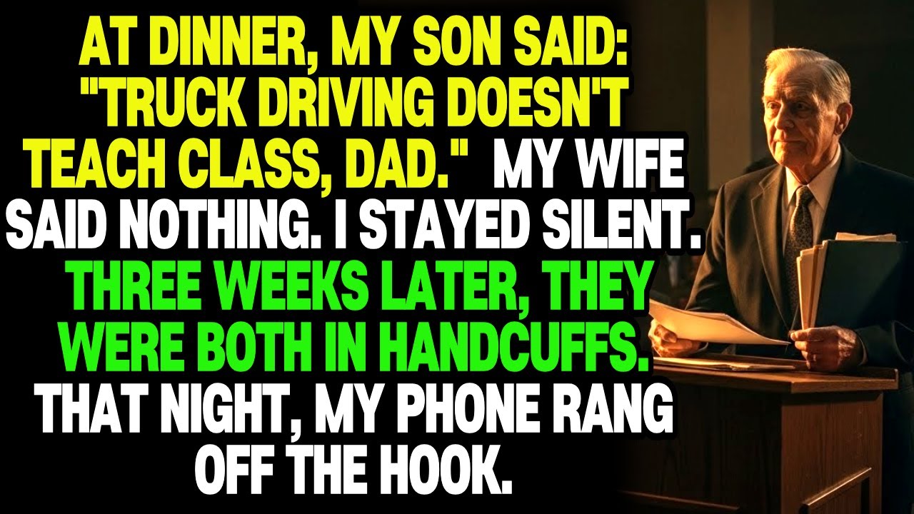 AT DINNER, MY SON SAID: 