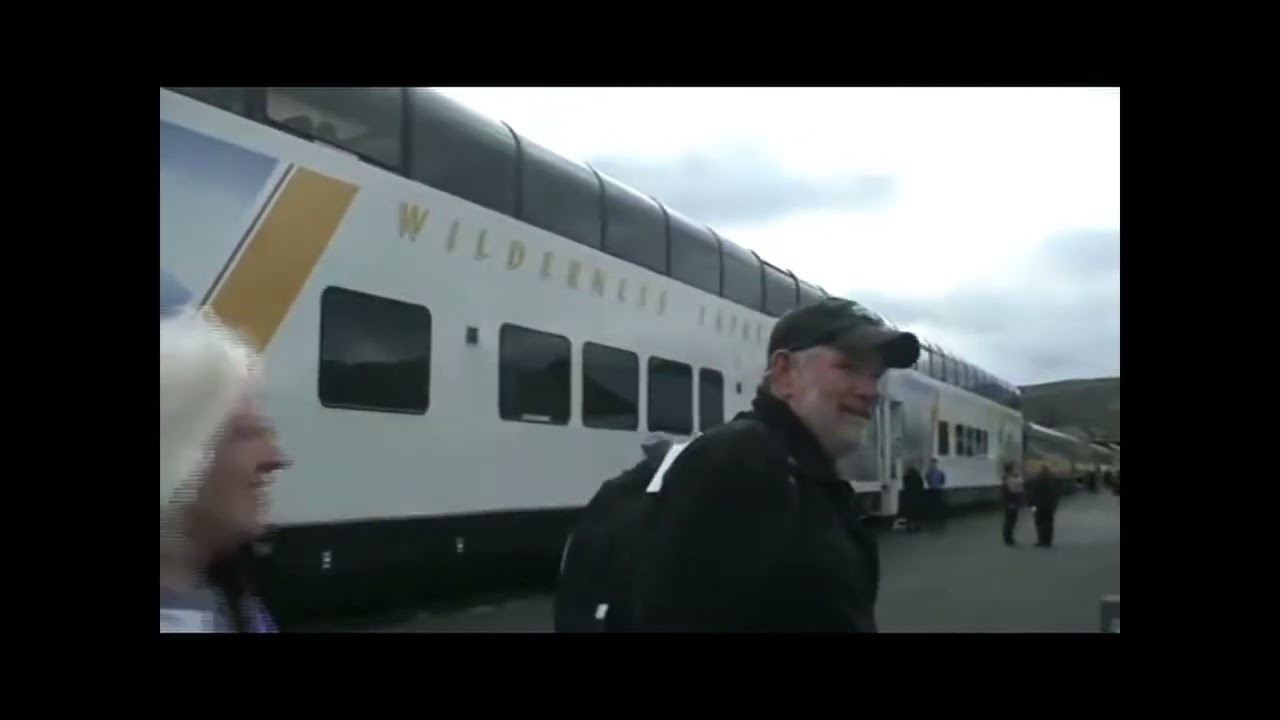 Denali Star Alaskan Railroad train at Denali station 2014, Edited in 2026