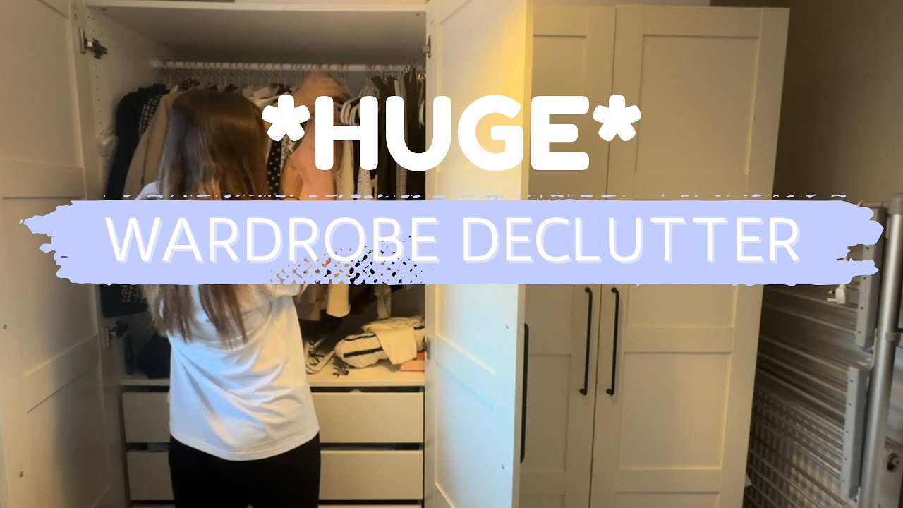 HUGE WARDROBE DECLUTTER | Clear out my *3* wardrobes with me | Cleaning motivation | UK