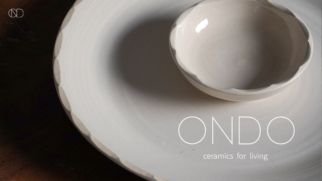 음각 기법을 이용한 도자기 접시 만들기 : Carving  Plate [ONDO STUDIO]