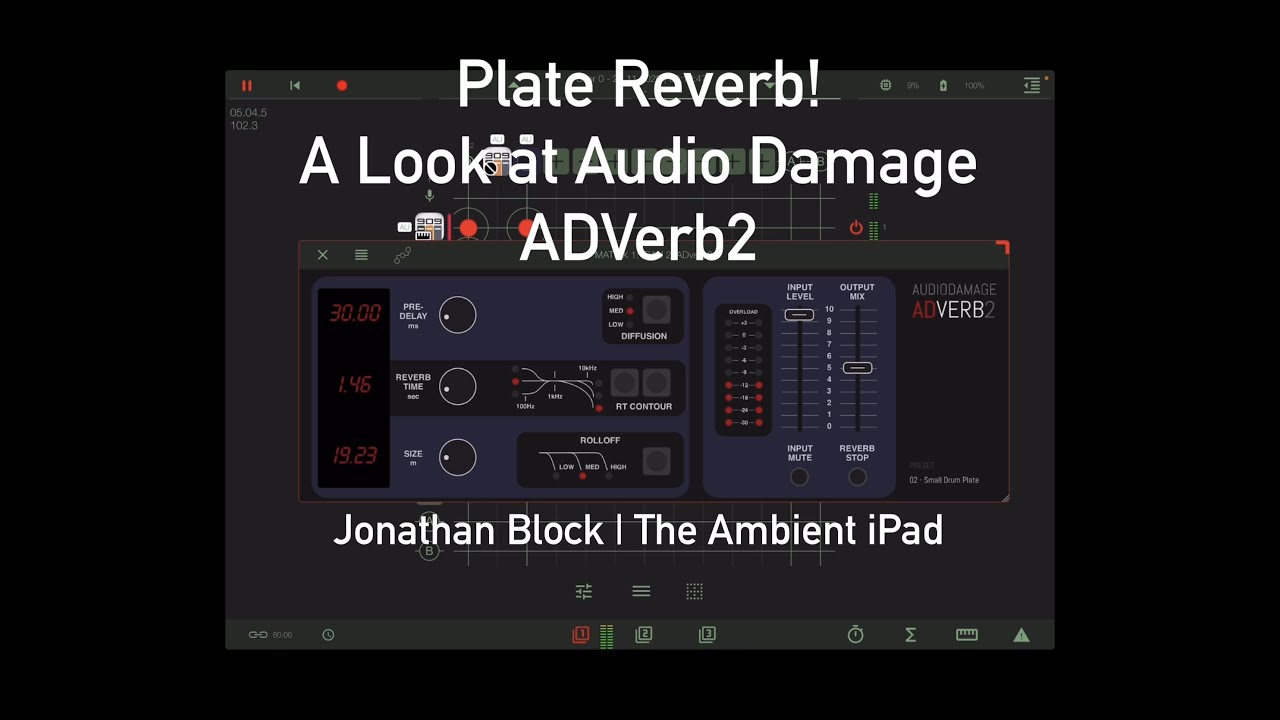 Plate Reverb Magic: The Ambient iPad Electronic Music with ADverb2, apeMatrix, AR-909, Rozeta